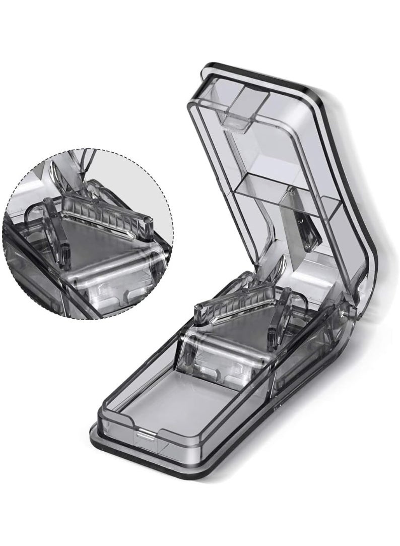 ChicAbode Travel Pill Cutter, Portable Tablet Cutter with Case, for Small or Large Pills Cut in Half Quarter Pills Tablets, Easily Cleanly Precisely (Black) - Image 5